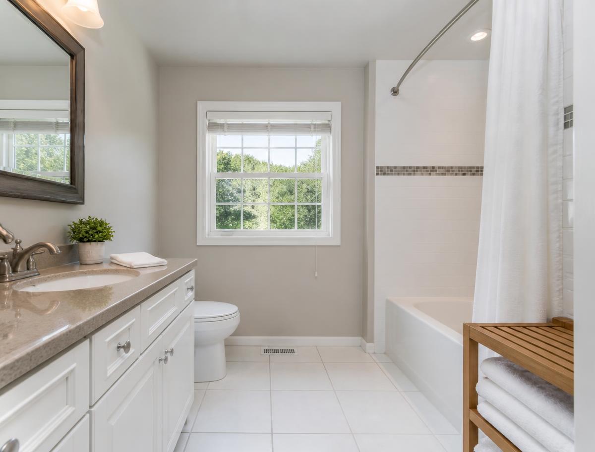 Spotless residential bathroom
