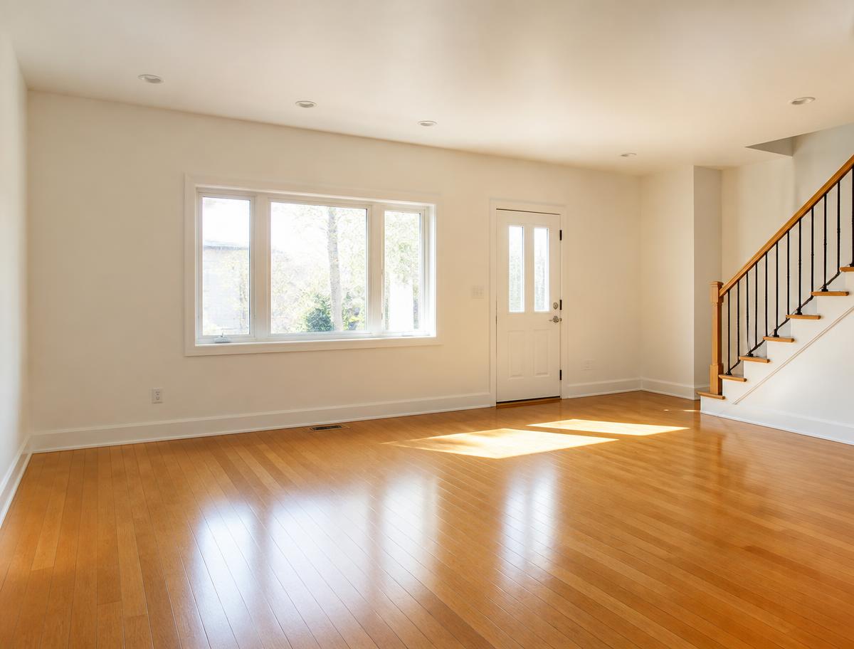 Empty room with clean wood floors